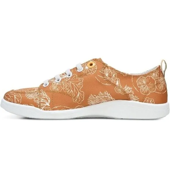 Vionic Beach Pismo Sneaker Womens 7 Medium Starfish Coral Print Supportive New