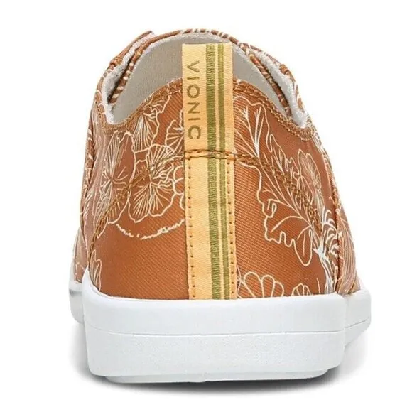 Vionic Beach Pismo Sneaker Womens 7 Medium Starfish Coral Print Supportive New
