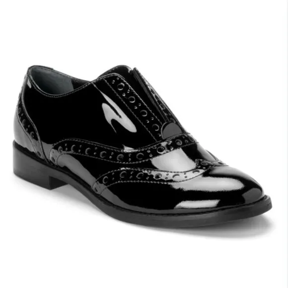 Vionic Black Wise Hadley Patent Leather Slip On Oxfords | 8