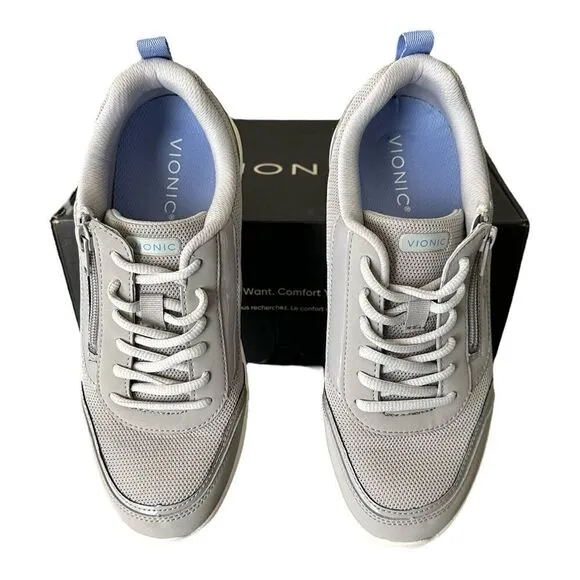 Vionic Cassis Light Grey Like New Women’s Supportive Active Shoes Sneakers 9M
