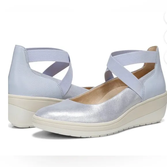 Vionic Ellery Women's Supportive Wedge Shoes Size 6 Silver