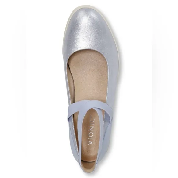 Vionic Ellery Women's Supportive Wedge Shoes Size 6 Silver