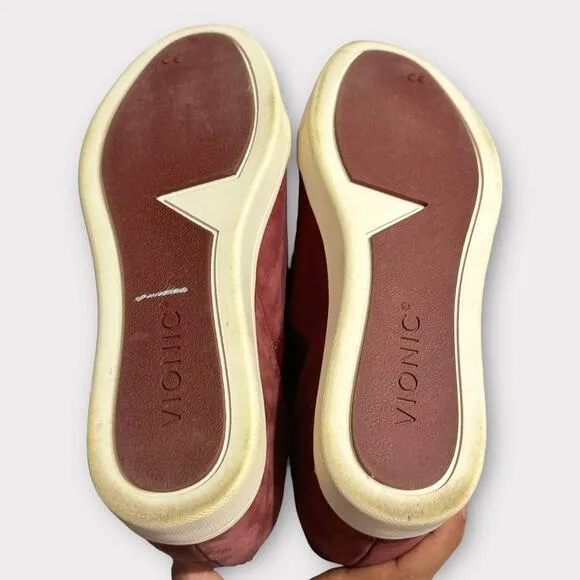 Vionic Emery Slip-on Wedge Comfort Shoe Women's 9 Maroon