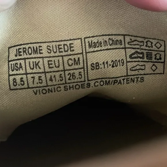 Vionic Jerome Suede Men’s Shoes Size 8.5