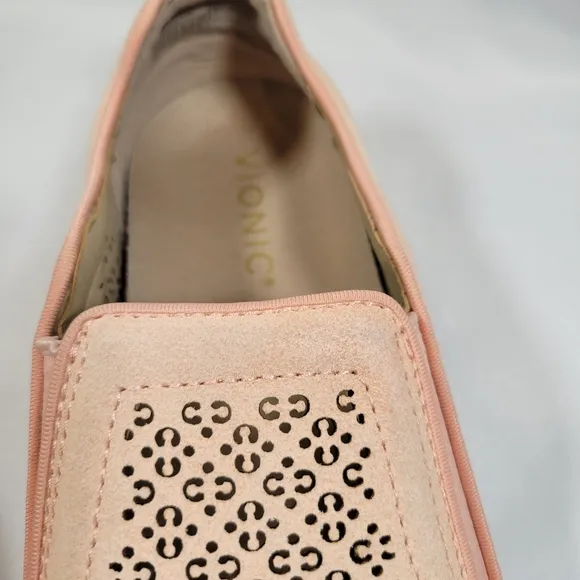 Vionic Kimmie Perf Slip On Supportive Sneaker 8.5 Pink Orthopedic Shoes *Read*