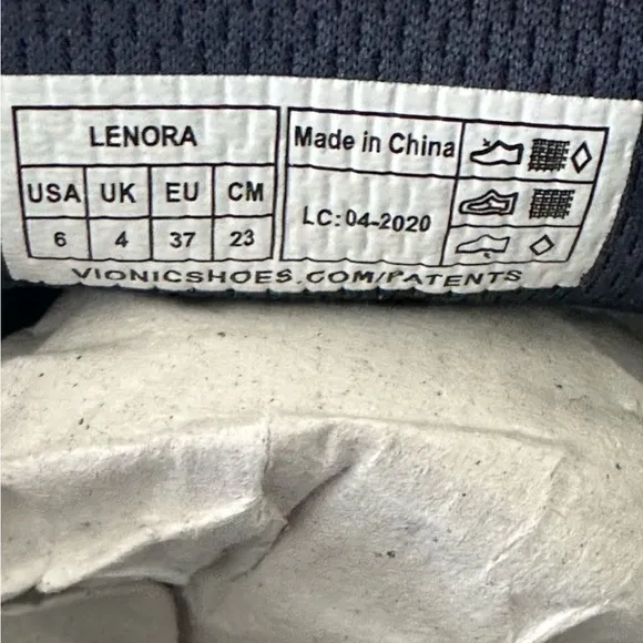 Vionic Lenora Supportive Active Sneakers Shoes Navy Women’s Size 6 New No Box