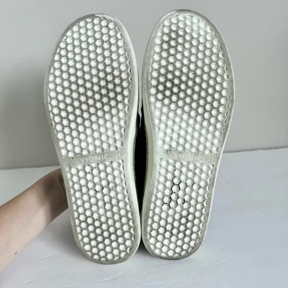 Vionic Rae Slip On Nautical Denim Canvas Espadrille Boat Shoes navy 7.5