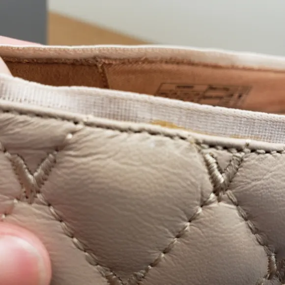 Vionic Spark Desiree Quilted Ballet Flat Shoes Comfort Supportive Nude