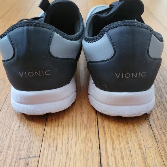 Vionic VAYDA Slip On Athletic Sneakers 8.5 Gray Black Comfort
