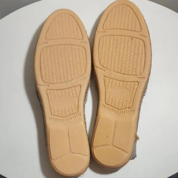 Viscata Barcelona Grey Woven Sole Espadrille Slip Ons Size 12