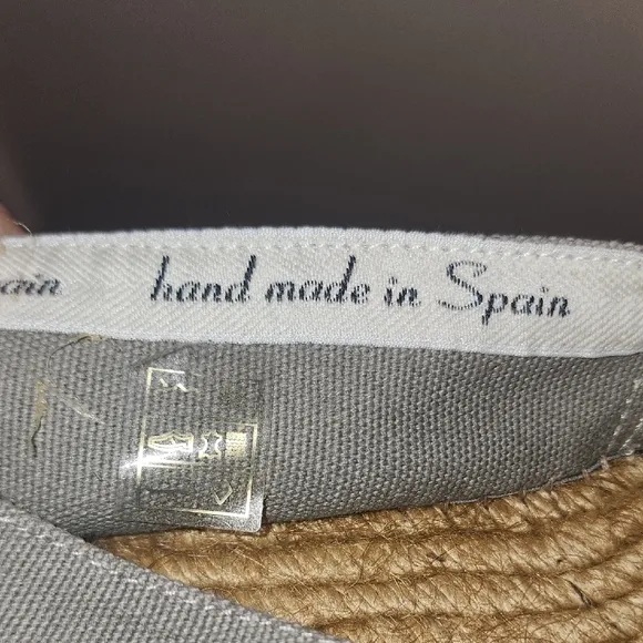 Viscata Barcelona Grey Woven Sole Espadrille Slip Ons Size 12