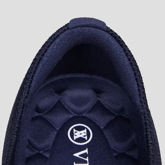 Vivaia Navy Almond Tamia Toe Block Heel, Size 41.5