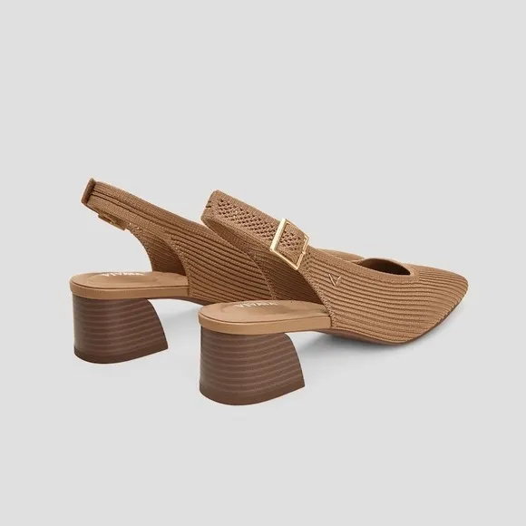 VIVAIA Square-Toe Block Heels (Melody Slingback Pro) EU/41US/9.5