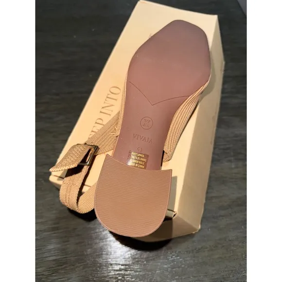 VIVAIA Square-Toe Block Heels (Melody Slingback Pro) EU/41US/9.5