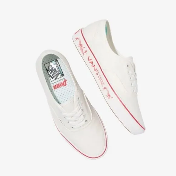 VN0A3WM748C Vans Comfycush Authent Blanc De Blanc/Red Men's - Women's