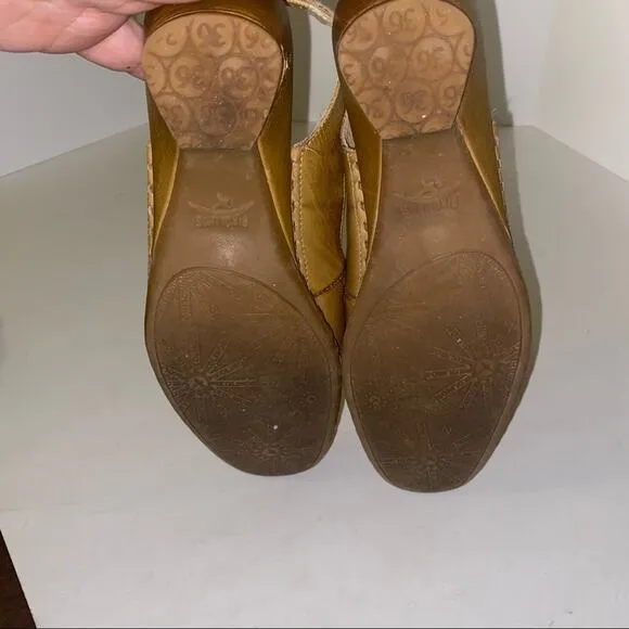 VNTG PIKOLINOS leather sling back block heels 6.5