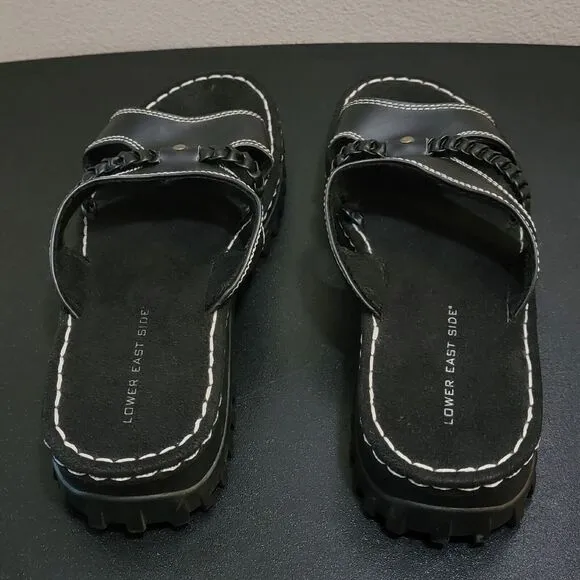 VTG 90s Lower East Side Chunky Lug Sole Jammer Platform Slide Sandals Women's 10