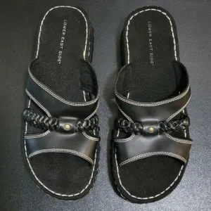 VTG 90s Lower East Side Chunky Lug Sole Jammer Platform Slide Sandals Women's 10