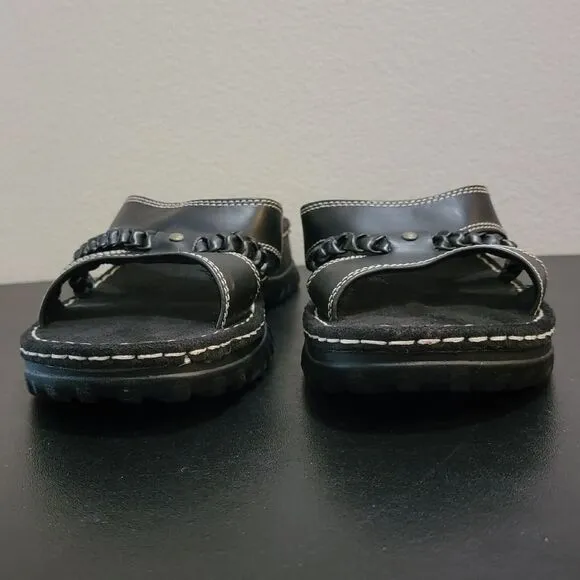 VTG 90s Lower East Side Chunky Lug Sole Jammer Platform Slide Sandals Women's 10