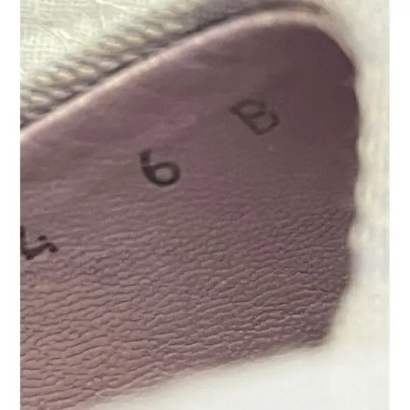 VTG Gucci Lilac Purple Canvas Slip On Wooden Mules GG Logo Women's Sz 6