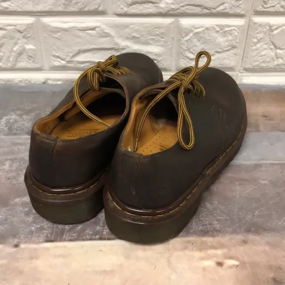 Vtg made in England Brown Leather Oxfords 4 Eye Doc Dr. Martens UK mens 5 women