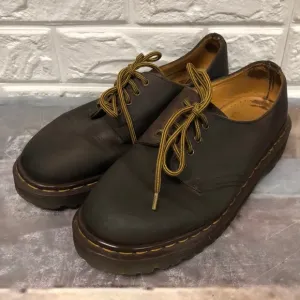Vtg made in England Brown Leather Oxfords 4 Eye Doc Dr. Martens UK mens 5 women
