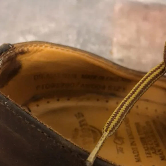 Vtg made in England Brown Leather Oxfords 4 Eye Doc Dr. Martens UK mens 5 women
