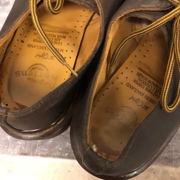 Vtg made in England Brown Leather Oxfords 4 Eye Doc Dr. Martens UK mens 5 women
