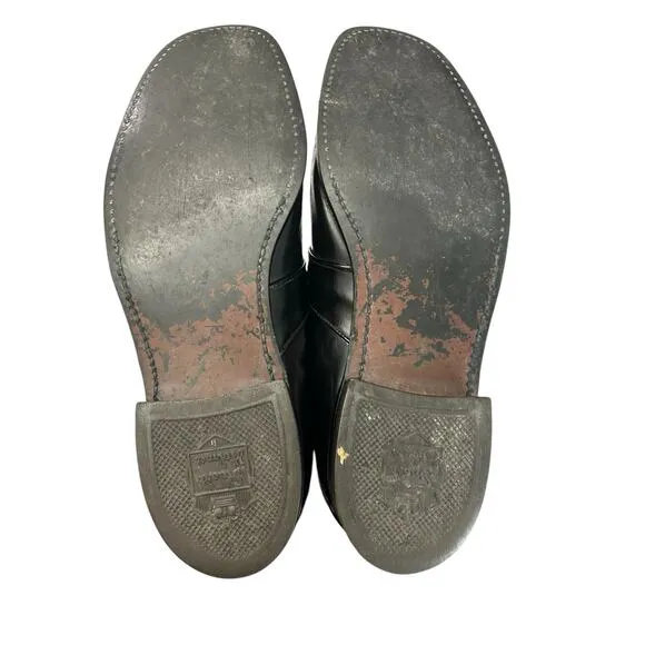 VTG Stuart Holmes Monk Strap Black and White Wingtip Leather Oxfords Size 10.5