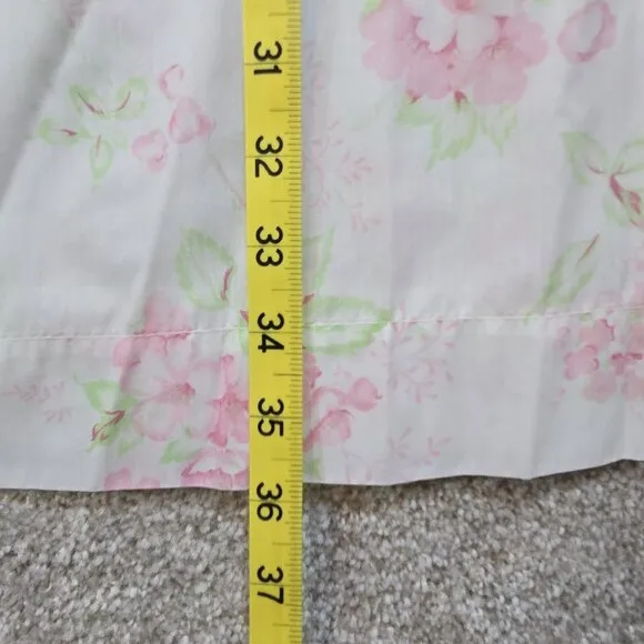 VTG USA Barbizon 2 Pc Matching Robe &amp; Nightgown Cotton Floral Lightweight Size M