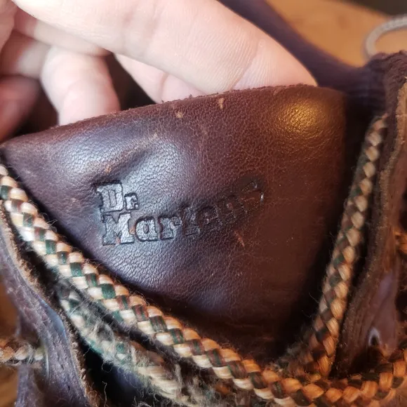 Vtg Y2K Dr. Martens distressed chunky lug sole brown leather Oxfords shoes 11.5