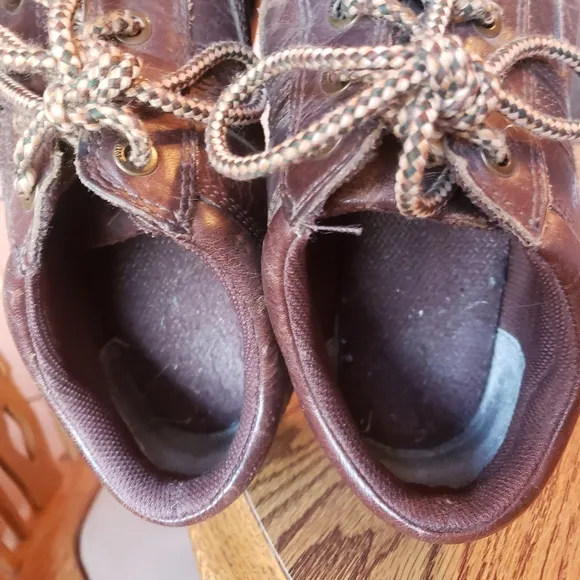 Vtg Y2K Dr. Martens distressed chunky lug sole brown leather Oxfords shoes 11.5
