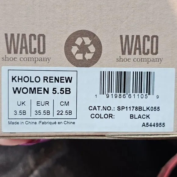 Waco Spenco girls Kholo Renew Comfort Slip Resistant Slippers Black Size 5.5
