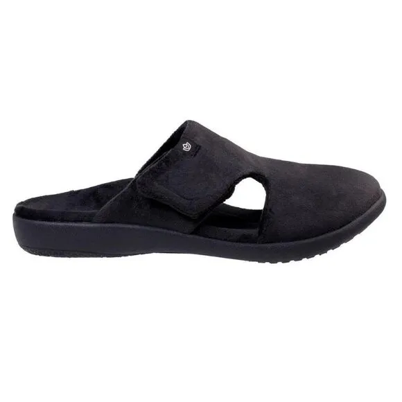 Waco Spenco girls Kholo Renew Comfort Slip Resistant Slippers Black Size 5.5