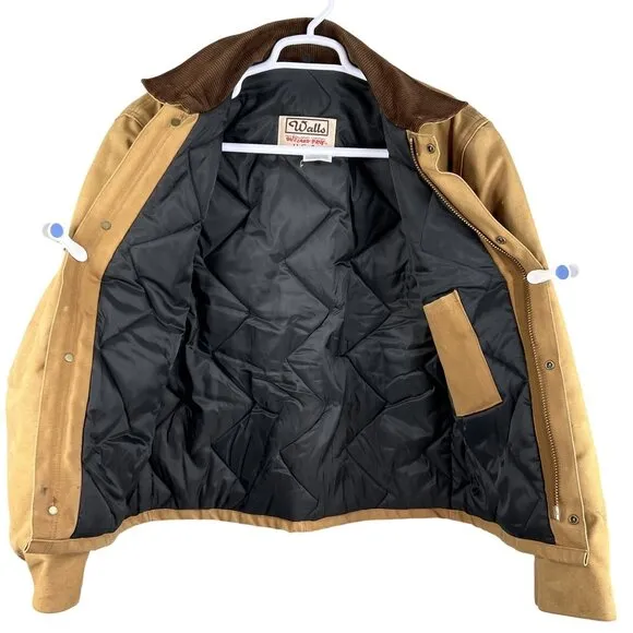 Walls Mens 2XL Blizzard-Pruf Corduroy Collar Canvas Jacket Chore Coat USA Made