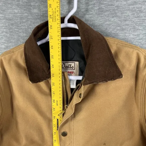 Walls Mens 2XL Blizzard-Pruf Corduroy Collar Canvas Jacket Chore Coat USA Made
