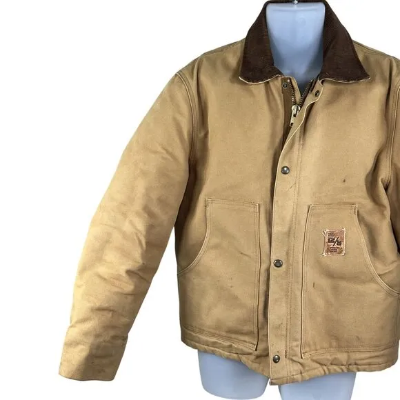 Walls Mens 2XL Blizzard-Pruf Corduroy Collar Canvas Jacket Chore Coat USA Made