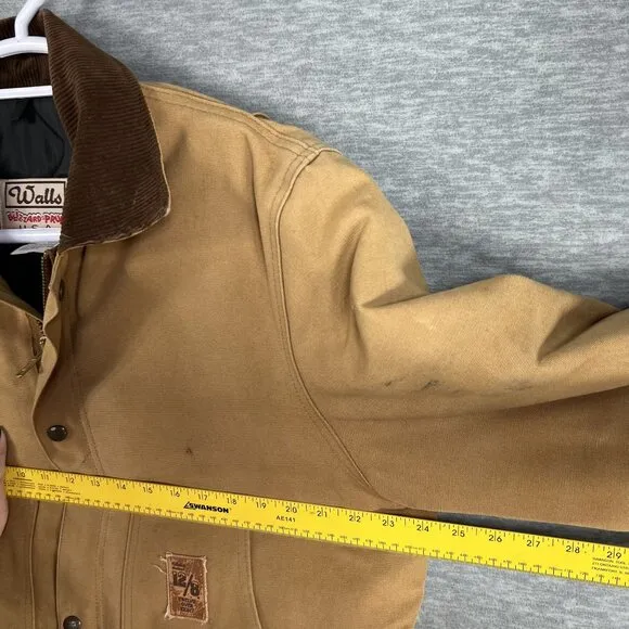 Walls Mens 2XL Blizzard-Pruf Corduroy Collar Canvas Jacket Chore Coat USA Made