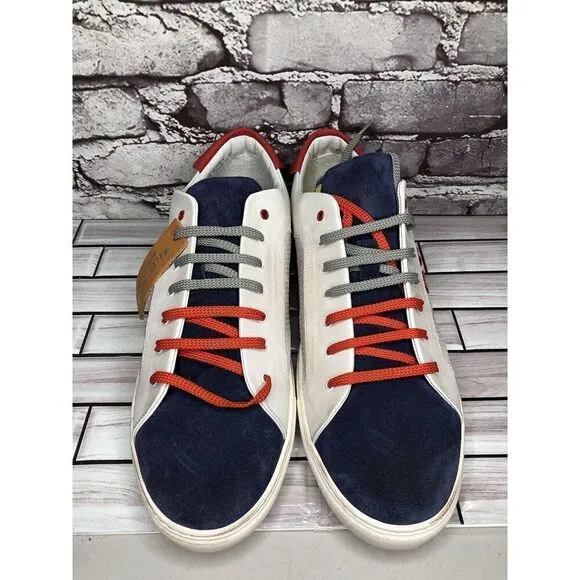 Wally Walker Blue Suede White Leather Perforated Casual Shoes Men Sz 46EU/13M US