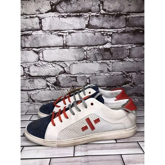 Wally Walker Blue Suede White Leather Perforated Casual Shoes Men Sz 46EU/13M US