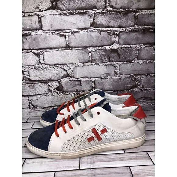Wally Walker Blue Suede White Leather Perforated Casual Shoes Men Sz 46EU/13M US