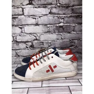 Wally Walker Blue Suede White Leather Perforated Casual Shoes Men Sz 46EU/13M US