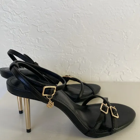 White House|Black Market Strappy Buckle Heels