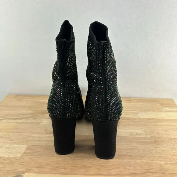 Wild Pair Baybe Bling Sock Booties- Black- Size 10.5- NIB