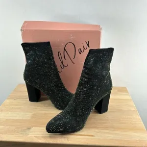 Wild Pair Baybe Bling Sock Booties- Black- Size 10.5- NIB