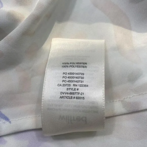 Wilfred Floral Print Slip Midi Dress Cream Size Small