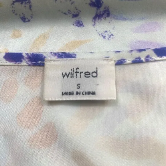 Wilfred Floral Print Slip Midi Dress Cream Size Small