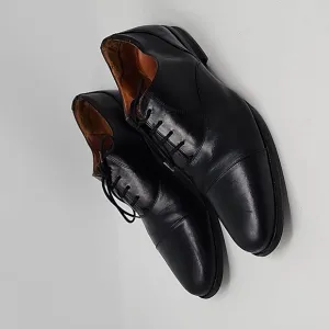 Wolf &amp; Shepherd Black Leather Oxfords Derbys Size 12