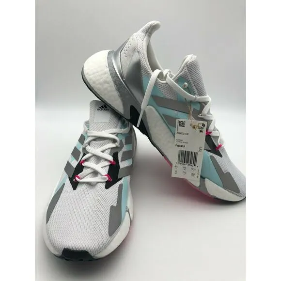 Women's adidas X9000L4 BOOST Running Shoes Crystal White/Silver FW8405 Sz 10🛒