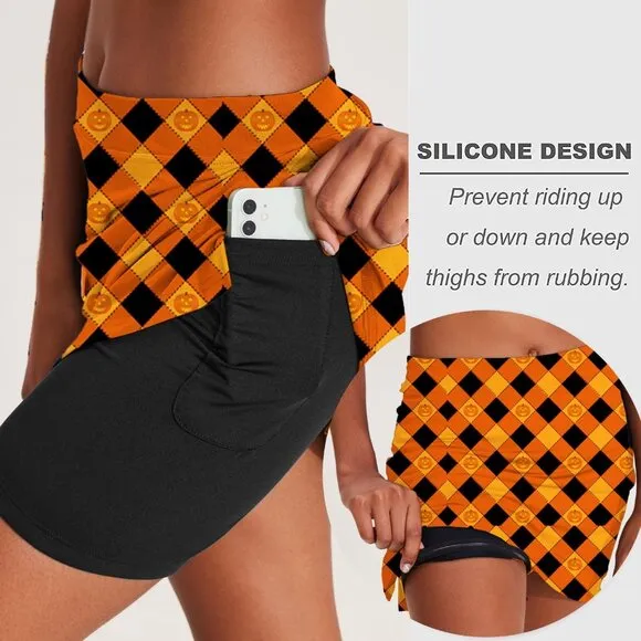 Women's Athletic Skirts Lightweight Golf Skirts Inner Sports Pickleball Shorts